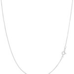 KEZEF 18ct Gold Over Sterling Silver 1mm Box Chain Necklace ...