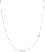 KEZEF 18ct Gold Over Sterling Silver 1mm Box Chain Necklace ...