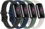 4 PACK Sport Bands Compatible with Fitbit Luxe Bands for Wom...