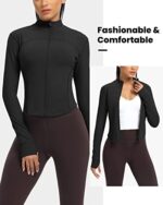 QUEENIEKE Workout Running Jackets for Women Zip Up Athletic ... - Image 2