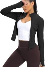 QUEENIEKE Workout Running Jackets for Women Zip Up Athletic ... - Image 6