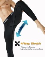 TELALEO Men's Thermal Underwear Sets Long Sleeve Compression... - Image 3