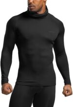 TSLA Men's Thermal Compression Shirts Hoodie with Mask, Long... - Image 3