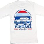 PartsAvatar Men's Vintage Car Lifestyle T-Shirt White Crew N...
