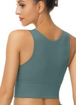 TOBWIZU Longline Sports Bras for Women High Neck Full Covera... - Image 2