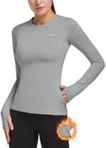 BALEAF Women's Long Sleeve Running Thermal Fleece Tops Athle...