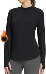 BALEAF Women's Thermal Shirts Fleece Lined Tops Long Sleeve ...