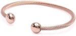 QRAY Rose Gold Deluxe Surgical Steel Golf Athletic Bracelet ...