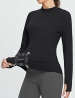 BALEAF Women's Thermal Shirts Fleece Lined Tops Long Sleeve ... - Image 6