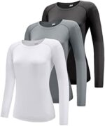Boyzn Women's 3 Pack Short/Long Sleeve Workout Running Shirt...