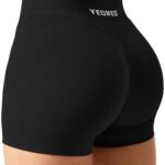 YEOREO Scrunch Butt Workout Shorts Women 3.5" Seamless V Cro...