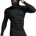 TSLA Men's Thermal Compression Shirts Hoodie with Mask, Long...
