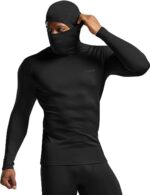 TSLA Men's Thermal Compression Shirts Hoodie with Mask, Long...