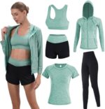 Inmarces Workout Sets for Women 5 PCS Yoga Outfits Activewea...