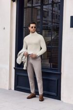 Ekouaer Men's Turtleneck Long Sleeve Shirts Turtle Neck Basi... - Image 3