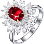AMDXD Wedding Rings for Women White Gold, Womens Fashion Rin...