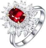 AMDXD Wedding Rings for Women White Gold, Womens Fashion Rin...