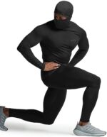 TSLA Men's Thermal Compression Shirts Hoodie with Mask, Long... - Image 7