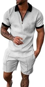 2024 Mens Short Sets 2 Piece Outfits Polo Shirt and Shorts S...