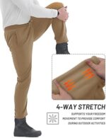 TACVASEN Men's Fleece Sweatpants with Drawstring Sherpa Line... - Image 5