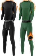 Celfaeree 1,2 Pack Boys' Thermal Underwear Sets Fleece Lined...