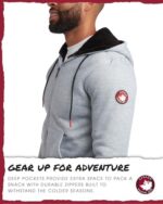 CANADA WEATHER GEAR Men's Hoodie - Casual Sherpa Lined Fleec... - Image 3