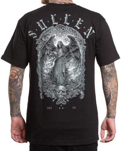 Sullen Men's Demonic Angel Tattoo Lifestyle Graphic Sullween...