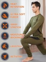 romision Thermal Underwear for Men Long Johns Thermals Top a... - Image 2