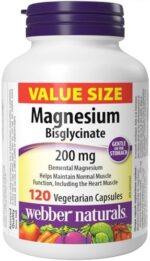 Webber Naturals Magnesium Bisglycinate 200 mg, 120 Capsules,... - Image 2