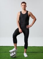 Basketball Pants with Knee Pads 3/4 Compression Leggings Cap... - Image 2