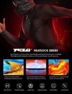 TSLA Men's Thermal Compression Shirts Hoodie with Mask, Long... - Image 6