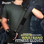 ihuan Ventilated Weight Lifting Gym Workout Gloves with Wris... - Image 5