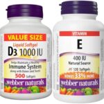 Webber Naturals Vitamin D3 1000 IU, 500 Softgels, For Health...