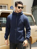 Xukk Men's Winter Fleece Full Zip Hoodies Sherpa Lined Hoode... - Image 7