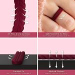 ThunderFit Women's Silicone Wedding Ring, Thin Stackable, Br... - Image 4