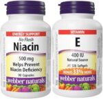Webber Naturals Niacin 500 mg, 90 Capsules, No Flush, Vitami...