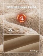 TACVASEN Men's Fleece Sweatpants with Drawstring Sherpa Line... - Image 3