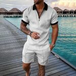2024 Mens Short Sets 2 Piece Outfits Polo Shirt and Shorts S... - Image 2
