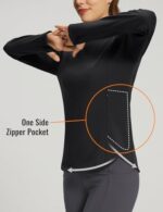 BALEAF Women's Thermal Running Shirts Long Sleeve Fleece Wor... - Image 5