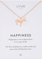 LUUK LIFESTYLE stainless steel necklace with pendant, 50cm a...