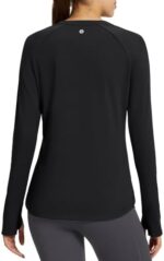 BALEAF Women's Thermal Running Shirts Long Sleeve Fleece Wor... - Image 2