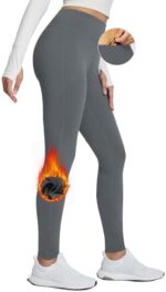 BALEAF Women's Fleece Lined High Waisted Workout Leggings Tu...