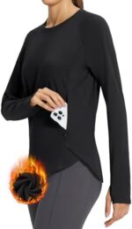 BALEAF Women's Thermal Running Shirts Long Sleeve Fleece Wor...