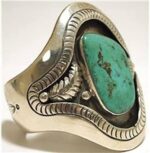LRGKMCWTOB Vintage Handcrafted 925 Silver Turquoise Ring Tur... - Image 2