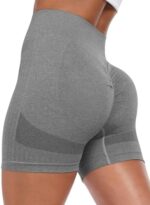 suntury Workout Shorts for Women Seamless Scrunch Butt Lifti... - Image 3