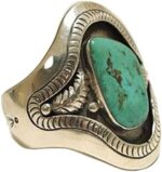 LRGKMCWTOB Vintage Handcrafted 925 Silver Turquoise Ring Tur...