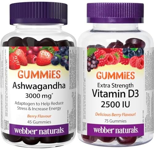Webber Naturals Ashwagandha Gummy, 45 Berry Flavoured Gummie... Webber Naturals Ashwagandha Gummy, 45 Berry Flavoured Gummie... - Image 1